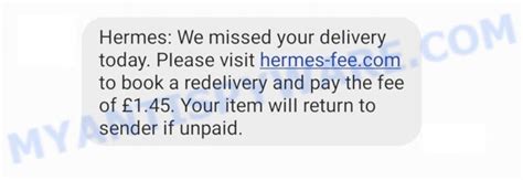 hermes redelivery uk scam.